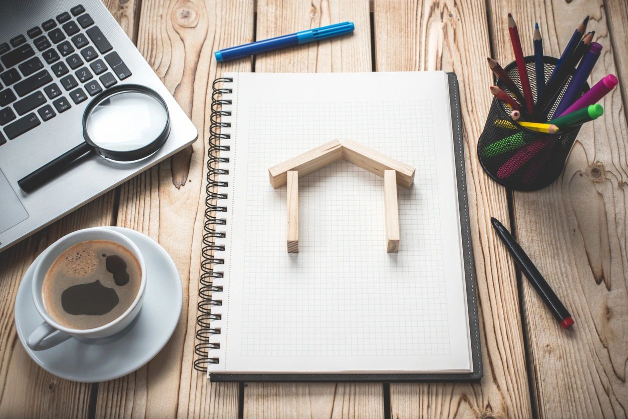 Real estate workspace notebook