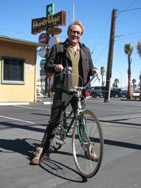 Downtown Steve Franklin with bicycle